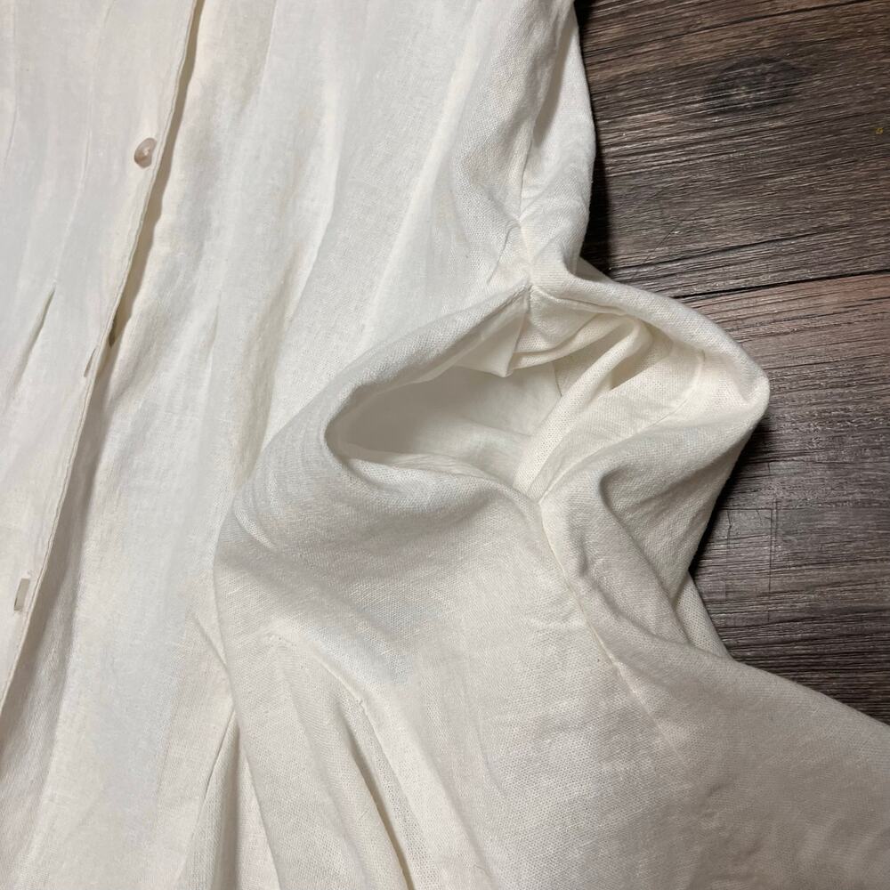 Universal Thread Linen Button White Mini Dress Xs… - image 5